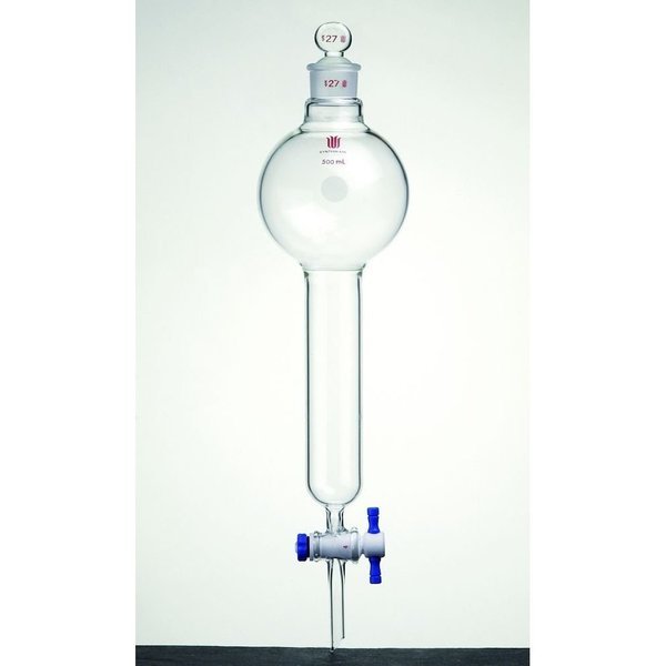 FUNNEL SEPARATORY SURE-GRIP, 500mL, #27, 4mm GLASS STOPPER., Synthware, Mfr#: F687500A
